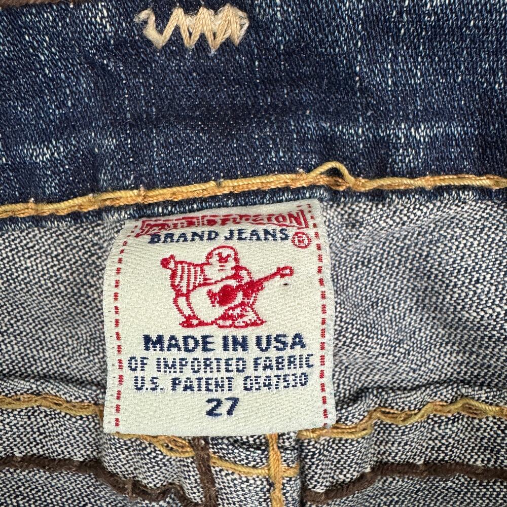 True Religion VTG Y2K Low-Rise Embroidered Stitch Detail Jeans Women's Size 27 - Picture 8 of 9
